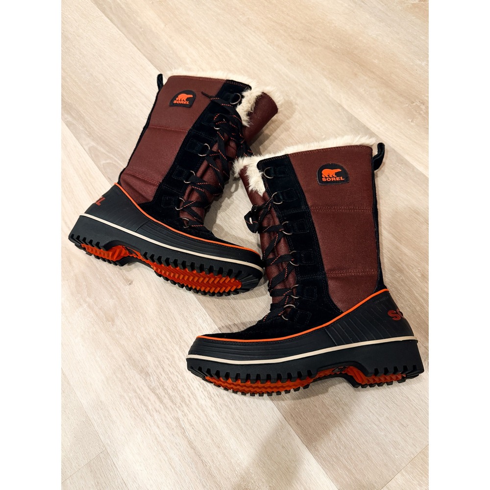 SOREL Tivoli High II Winter Boots Women's 7 Brown Faux Fur Waterproof Gorpcore